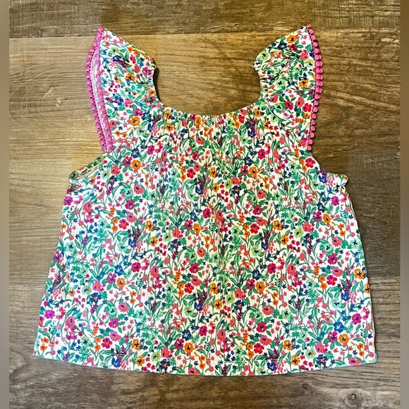 FINAL PRICE Crewcuts Girls' floral crinkle-knit tank top - Picture 5 of 6